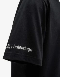 Balenciaga Black Playstation Boxy T-Shirt Clothing