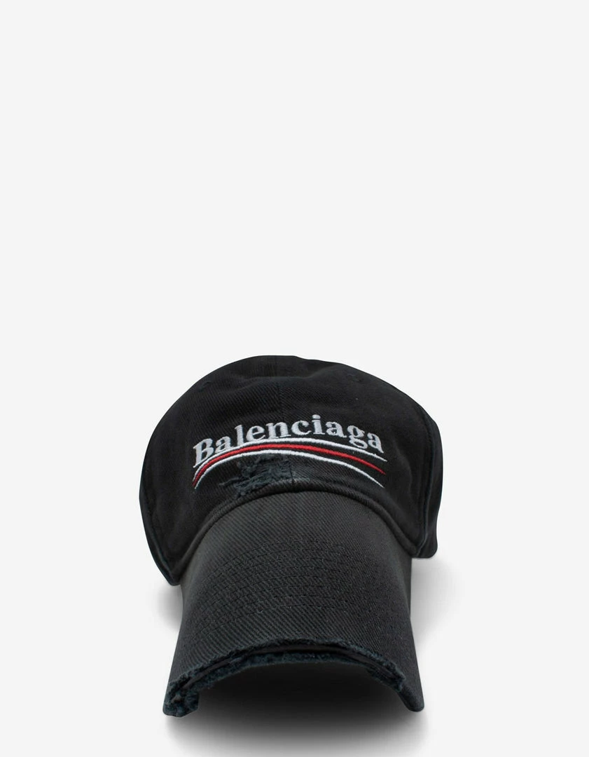Discount ๐ Balenciaga Accessories Black Political Logo Embroidery Cap ๐ 4 Balenciaga Accessories Black Political Logo Embroidery Cap