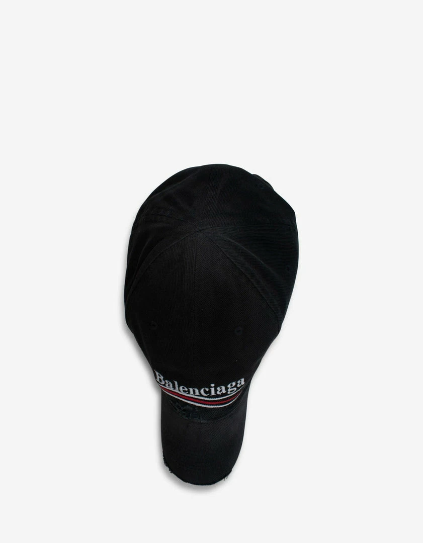 Discount ๐ Balenciaga Accessories Black Political Logo Embroidery Cap ๐ 5 Balenciaga Accessories Black Political Logo Embroidery Cap
