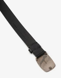 Balenciaga Black Rounded Logo Plaque Belt Accessories
