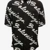 Wholesale ๐ Balenciaga Clothing Black Scribble Logo Minimal ๐ Shirt ๐ 2 Balenciaga Clothing Black Scribble Logo Minimal Shirt