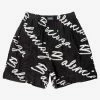 Balenciaga Black Scribble Logo Pyjama Shorts