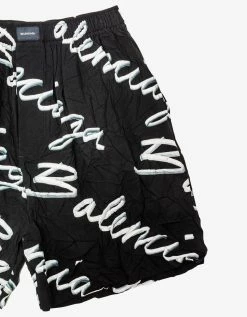 Cheap ๐งจ Balenciaga Black Scribble Logo Pyjama Shorts ๐ 8 Balenciaga Black Scribble Logo Pyjama Shorts