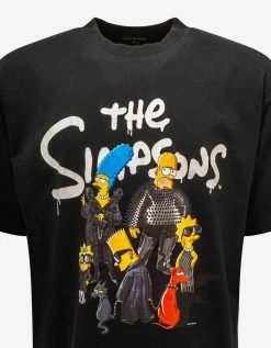 Balenciaga Black The Simpsons Print Oversized T-Shirt Clothing