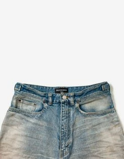 Balenciaga Blue Denim Skater Shorts