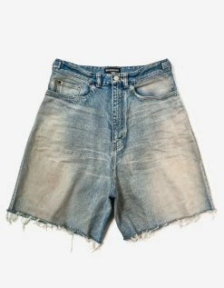 Balenciaga Blue Denim Skater Shorts