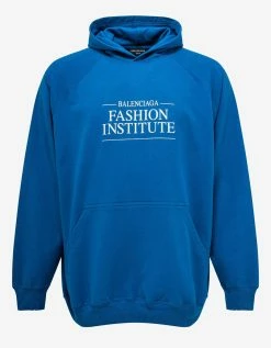 Balenciaga Blue Fashion Institute Oversized Hoodie