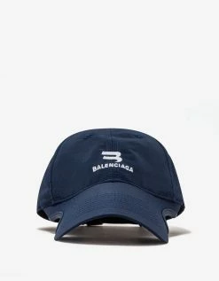 Balenciaga Accessories Blue Sporty B Notch Visor Cap