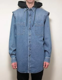 Balenciaga Clothing Denim Twinset Hooded Shirt