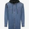 Balenciaga Clothing Denim Twinset Hooded Shirt