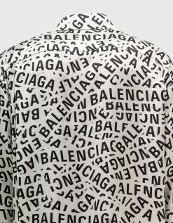 Best deal π Balenciaga Clothing Grey Logo Stripe Large Fit π Shirt π 9 Balenciaga Clothing Grey Logo Stripe Large Fit Shirt