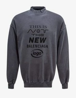 Balenciaga Grey This Is Not Sweatshirt Clothing