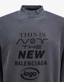 Balenciaga Grey This Is Not Sweatshirt Clothing