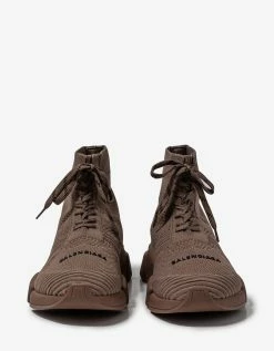 Balenciaga Mink Grey Speed 2.0 Lace-Up Trainers