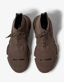 Balenciaga Mink Grey Speed 2.0 Lace-Up Trainers