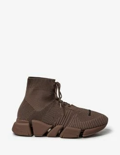 Balenciaga Mink Grey Speed 2.0 Lace-Up Trainers