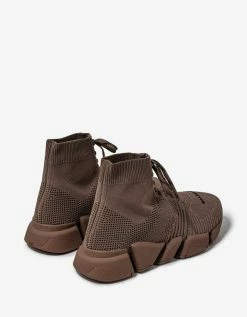 Balenciaga Mink Grey Speed 2.0 Lace-Up Trainers