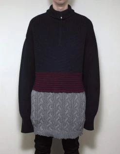 Wholesale ✔️ Balenciaga Multi-Panelled Long Knitwear Clothing ❤️ 9 Balenciaga Multi-Panelled Long Knitwear Clothing