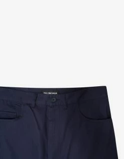 Balenciaga Navy Blue Baggy Chino Trousers