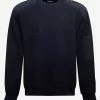 Balenciaga Navy Blue Logo Panelled Sweater