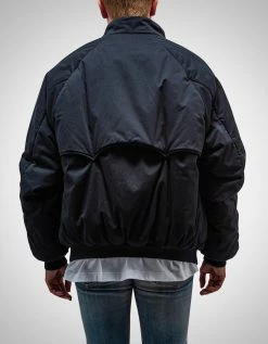 Buy π Balenciaga Navy Blue Oversized Harrington Bomber Jacket π 14 Balenciaga Navy Blue Oversized Harrington Bomber Jacket