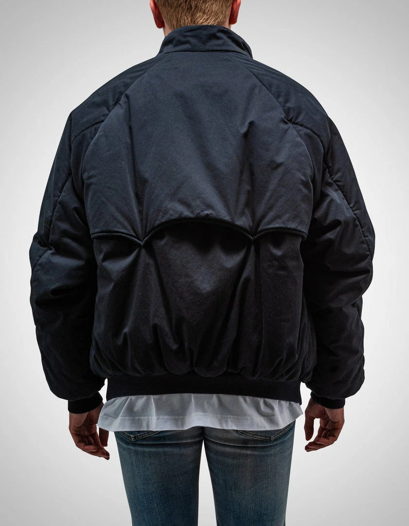 Buy π Balenciaga Navy Blue Oversized Harrington Bomber Jacket π 6 Balenciaga Navy Blue Oversized Harrington Bomber Jacket