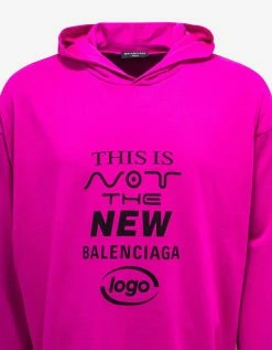 Balenciaga Pink This Is Not Long Sleeve Hooded T-Shirt