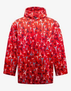 Balenciaga Red BB Paris Oversized Hoodie Clothing