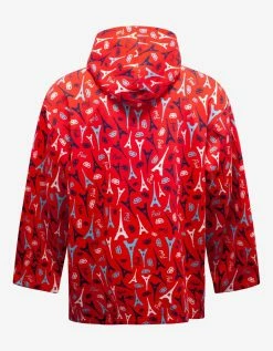 Balenciaga Red BB Paris Oversized Hoodie Clothing