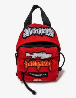 Balenciaga Red Explorer Mini Backpack Accessories