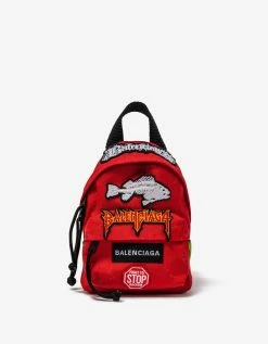 Balenciaga Red Explorer Mini Backpack Accessories