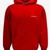 Balenciaga Red Logo Regular Fit Hoodie