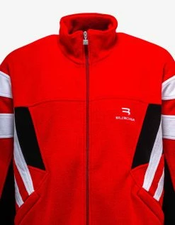 Balenciaga Red Sporty B Cosy Tracksuit Jacket