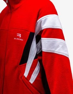 Balenciaga Red Sporty B Cosy Tracksuit Jacket