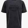 Balenciaga Washed Black Logo Large Fit T-Shirt