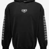 Balenciaga Clothing Washed Black BB Logo Medium Fit Hoodie