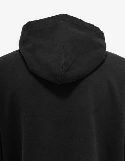 Balenciaga Clothing Washed Black BB Logo Medium Fit Hoodie