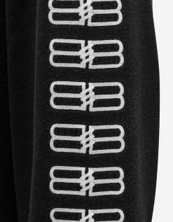 Balenciaga Clothing Washed Black BB Logo Medium Fit Hoodie