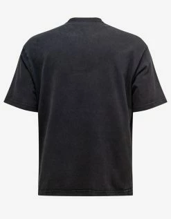 Balenciaga Washed Black BB Paris Medium Fit T-Shirt