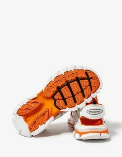 Balenciaga White & Orange Track Sandals