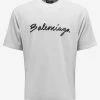 Balenciaga Clothing White Scribble Logo T-Shirt