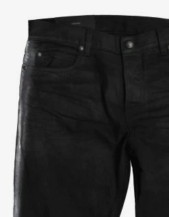 Balmain Clothing Black B Logo Spray Paint Stripe Jeans