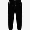 Balmain Black Velvet Biker Sweat Pants Clothing