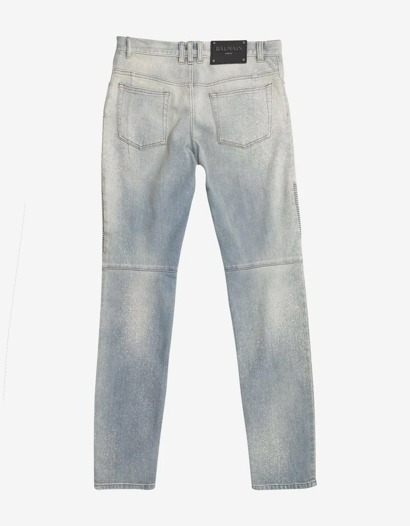 Best deal π Balmain Light Blue Faded Biker π Jeans Clothing π― 4 Balmain Light Blue Faded Biker Jeans Clothing