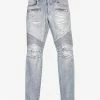 Best Sale β Balmain Clothing Light Blue Repaired Biker π Jeans π 2 Balmain Clothing Light Blue Repaired Biker Jeans