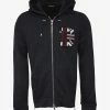 Balmain Navy Blue 'B' Flag Hoodie Clothing
