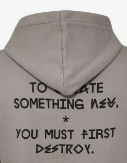 Ben Taverniti Unravel Project Beige Printed Hoodie