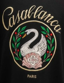 Casablanca Black Emblem De Cygne Sweatshirt Clothing