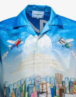 Casablanca Clothing Casa Cafe Print Silk Shirt