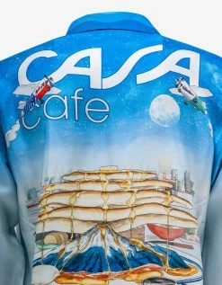 Casablanca Clothing Casa Cafe Print Silk Shirt